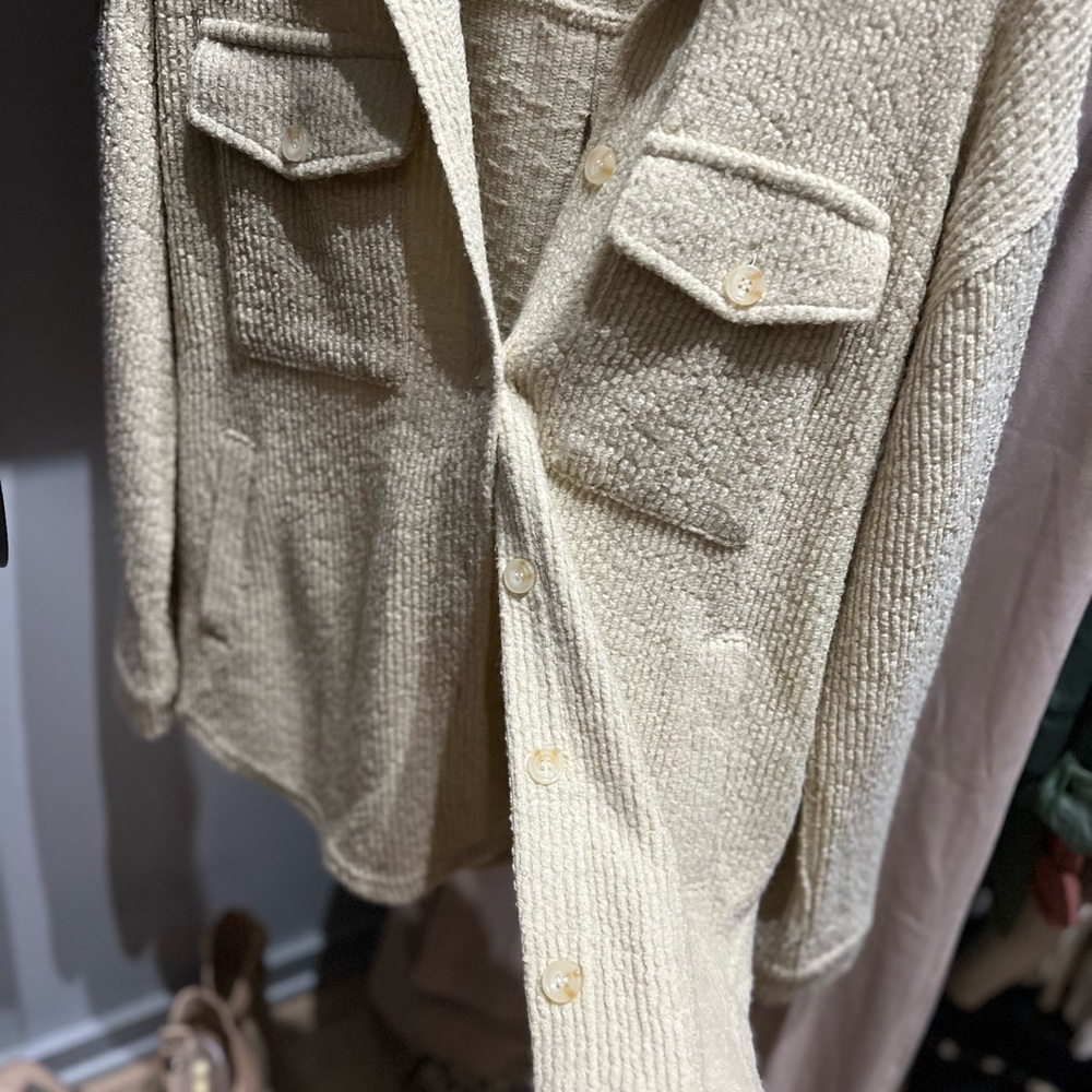 Cream Button Down Nordstrom/ Thread And Supply - image 3